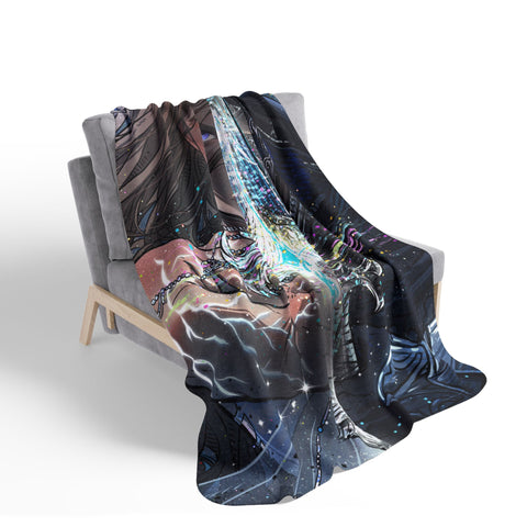 *STARSIDE* DUELING ARIS & RAKER PREMIUM SHERPA BLANKET