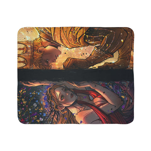 "ISLA & ORO WORLDS APART" PREMIUM "SOFT AS BUTTER" SHERPA BLANKET