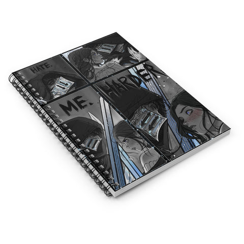 STARSIDE: RAKER & ARIS "HATE ME HARDER" Spiral Notebook - Ruled Line