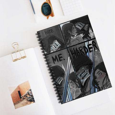 STARSIDE: RAKER & ARIS "HATE ME HARDER" Spiral Notebook - Ruled Line
