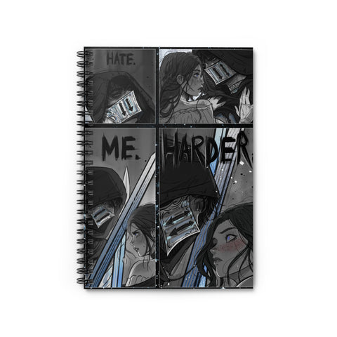 STARSIDE: RAKER & ARIS "HATE ME HARDER" Spiral Notebook - Ruled Line
