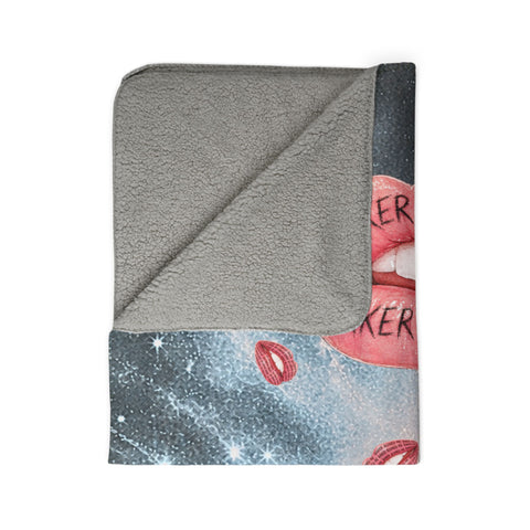 RAKER RUINED ME LIPS PREMIUM (SOFT AS BUTTER) SHERPA BLANKET