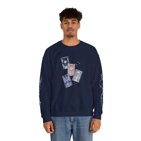 SPECIAL EDITION STARSIDE PLAYING CARD SWEATER WITH SILVER MARKINGS