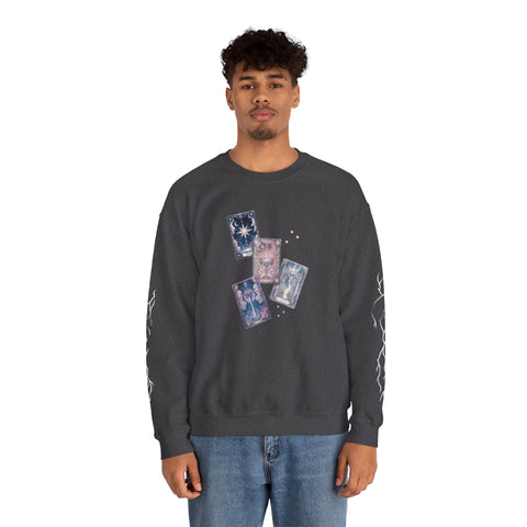 SPECIAL EDITION STARSIDE PLAYING CARD SWEATER WITH SILVER MARKINGS