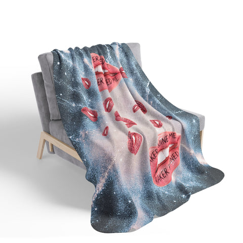 RAKER RUINED ME LIPS PREMIUM (SOFT AS BUTTER) SHERPA BLANKET